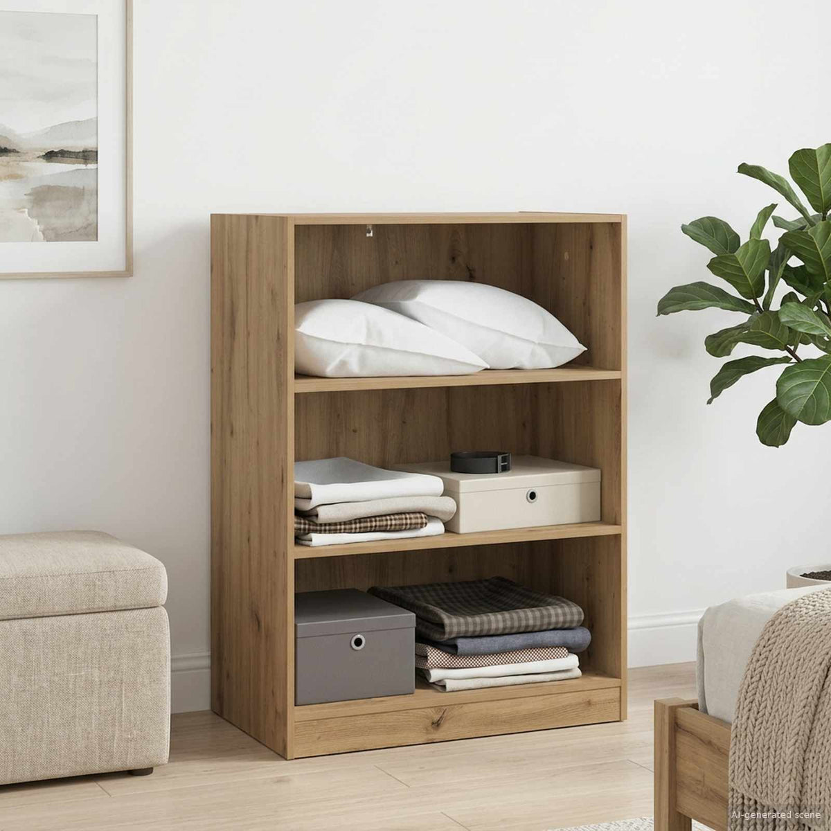 Wardrobe Engineered Wood without Rod in Artisan Oak