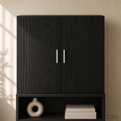 vidaXL Wall Cabinet Black Oak 80 x 42.5 x 64 cm Engineered Wood 3