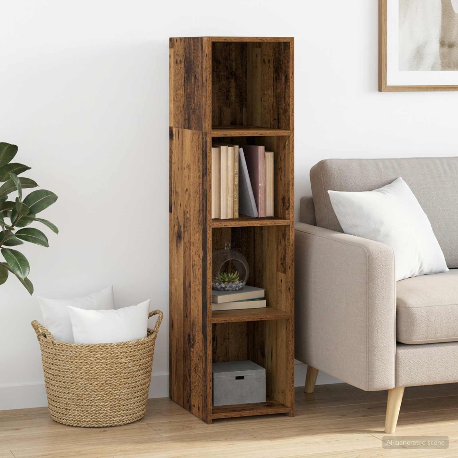 vidaXL Highboard Old Wood 30 x 41 x 124 cm Engineered Wood 1