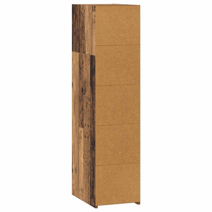 vidaXL Highboard Old Wood 30 x 41 x 124 cm Engineered Wood 5