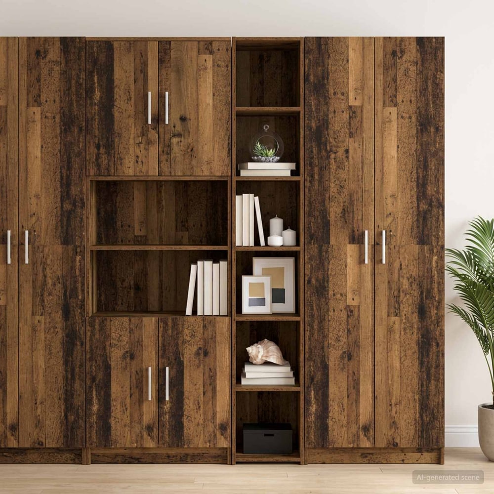 Highboard 30x41x185 cm Engineered Wood Old wood