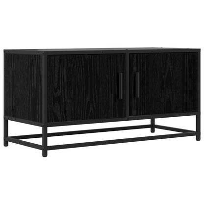 vidaXL TV Cabinet 80 x 34.5 x 40 cm Black Oak Engineered Wood 2