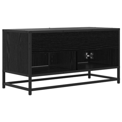 vidaXL TV Cabinet 80 x 34.5 x 40 cm Black Oak Engineered Wood 6