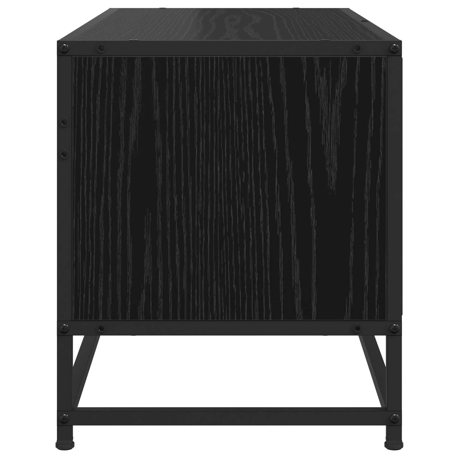 vidaXL TV Cabinet 80 x 34.5 x 40 cm Black Oak Engineered Wood 5