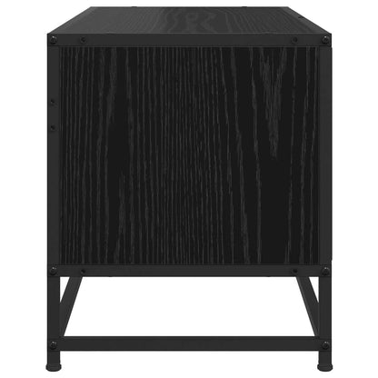 vidaXL TV Cabinet 80 x 34.5 x 40 cm Black Oak Engineered Wood 5