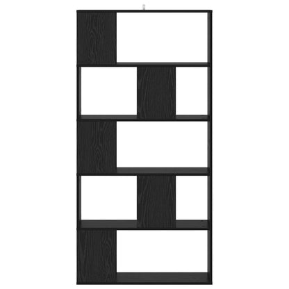 vidaXL Bookcase Black oak 80.5 x 23.5 x 162.5 cm PB 3