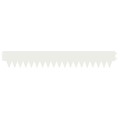 vidaXL Lawn Edging 10 pcs 103 x 15 cm Steel White 5
