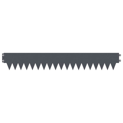 vidaXL Lawn Edging 10 pcs 103 x 15 cm Steel Anthracite 5
