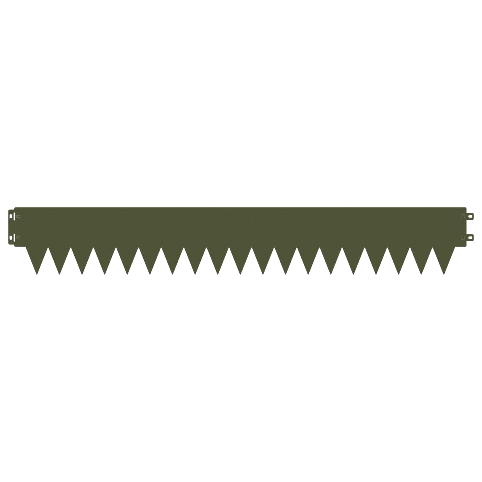 vidaXL Lawn Edging 10 pcs 103 x 15 cm Steel Olive Green 5
