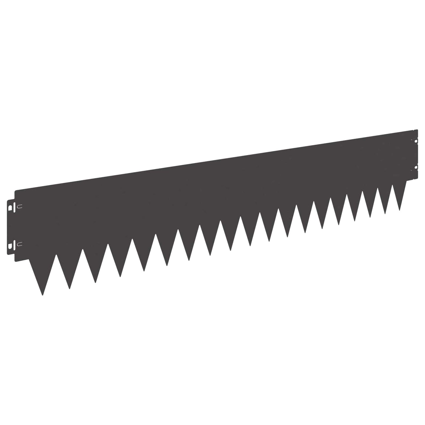 vidaXL Lawn Edging 10 pcs 103 x 20 cm Steel Black 2