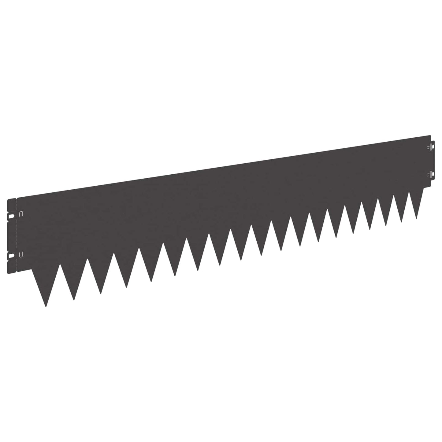 vidaXL Lawn Edging 10 pcs 103 x 20 cm Steel Black 6