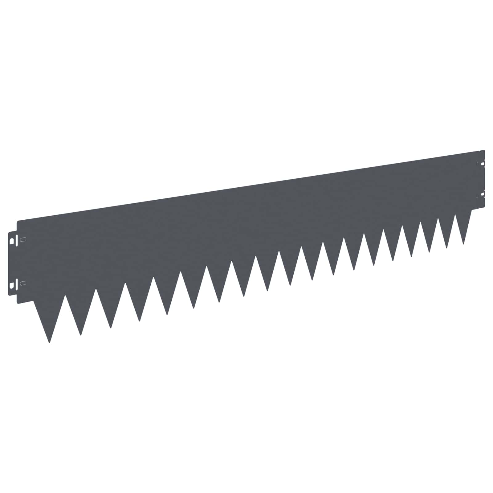 vidaXL Lawn Edging 10 pcs 103 x 20 cm Steel Anthracite 2