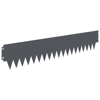 vidaXL Lawn Edging 10 pcs 103 x 20 cm Steel Anthracite 2