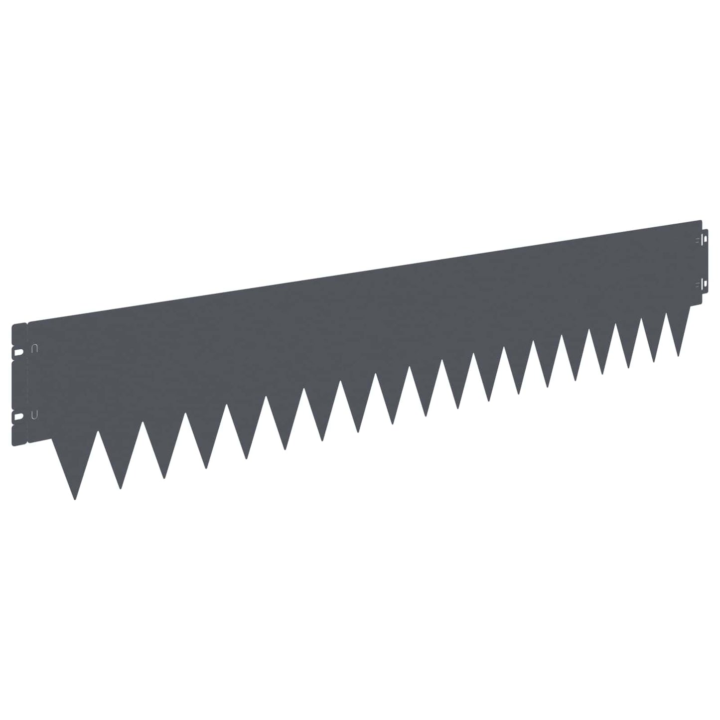 vidaXL Lawn Edging 10 pcs 103 x 20 cm Steel Anthracite 6