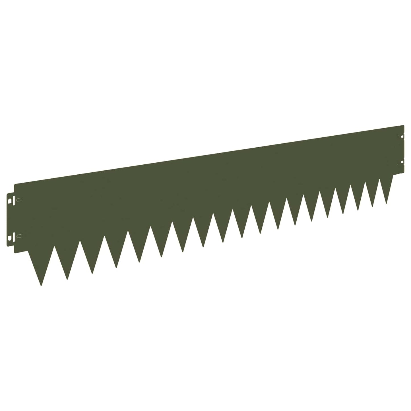 vidaXL Lawn Edging 10 pcs 103 x 20 cm Steel Olive Green 2