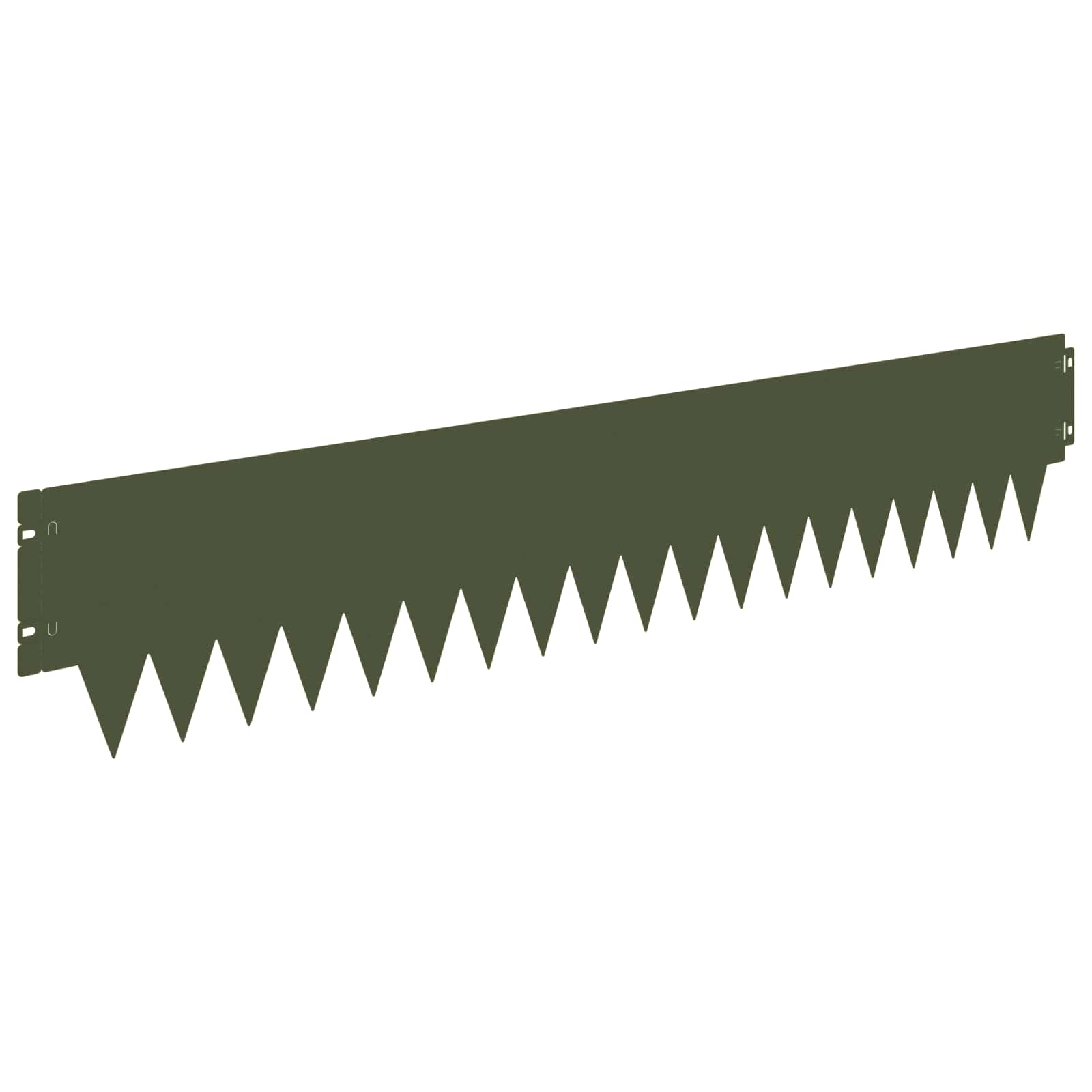 vidaXL Lawn Edging 10 pcs 103 x 20 cm Steel Olive Green 6