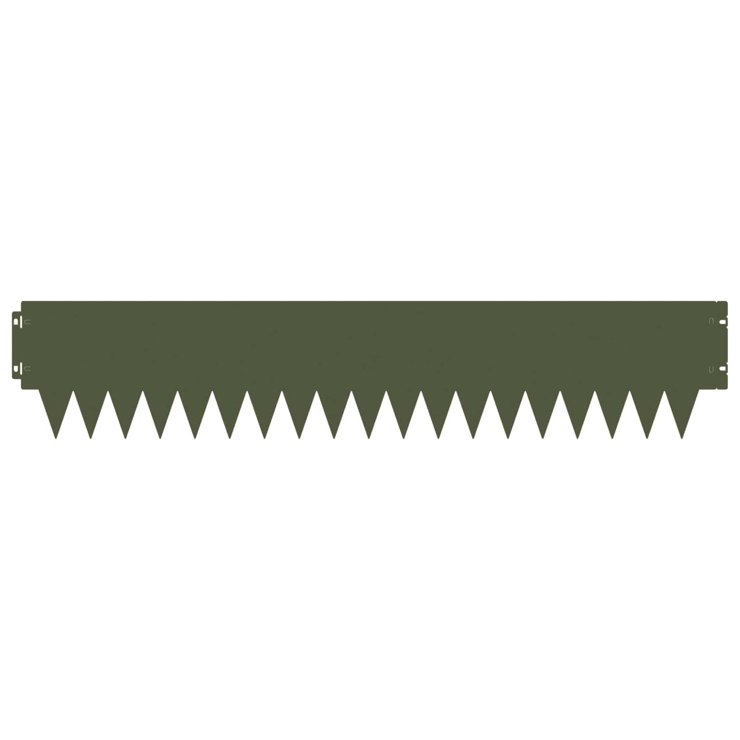 vidaXL Lawn Edging 10 pcs 103 x 20 cm Steel Olive Green 5