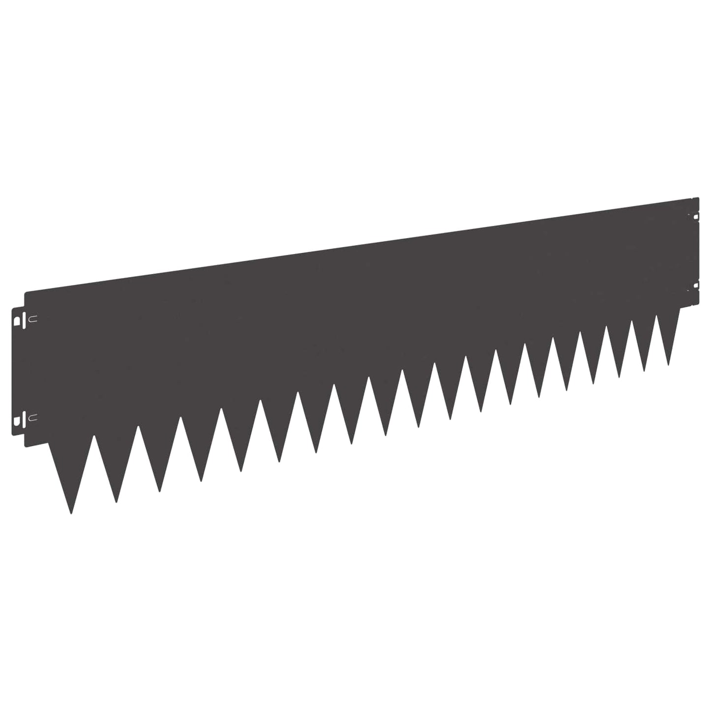 vidaXL Lawn Edging 10 pcs 103 x 25 cm Steel Black 2