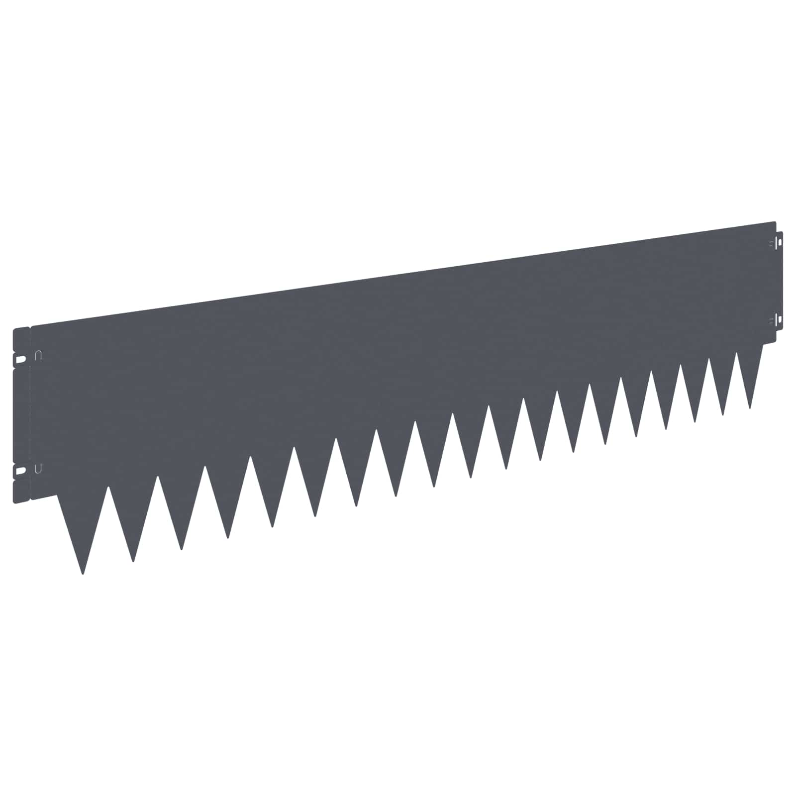 vidaXL Lawn Edging 10 pcs 103 x 25 cm Steel Anthracite 6