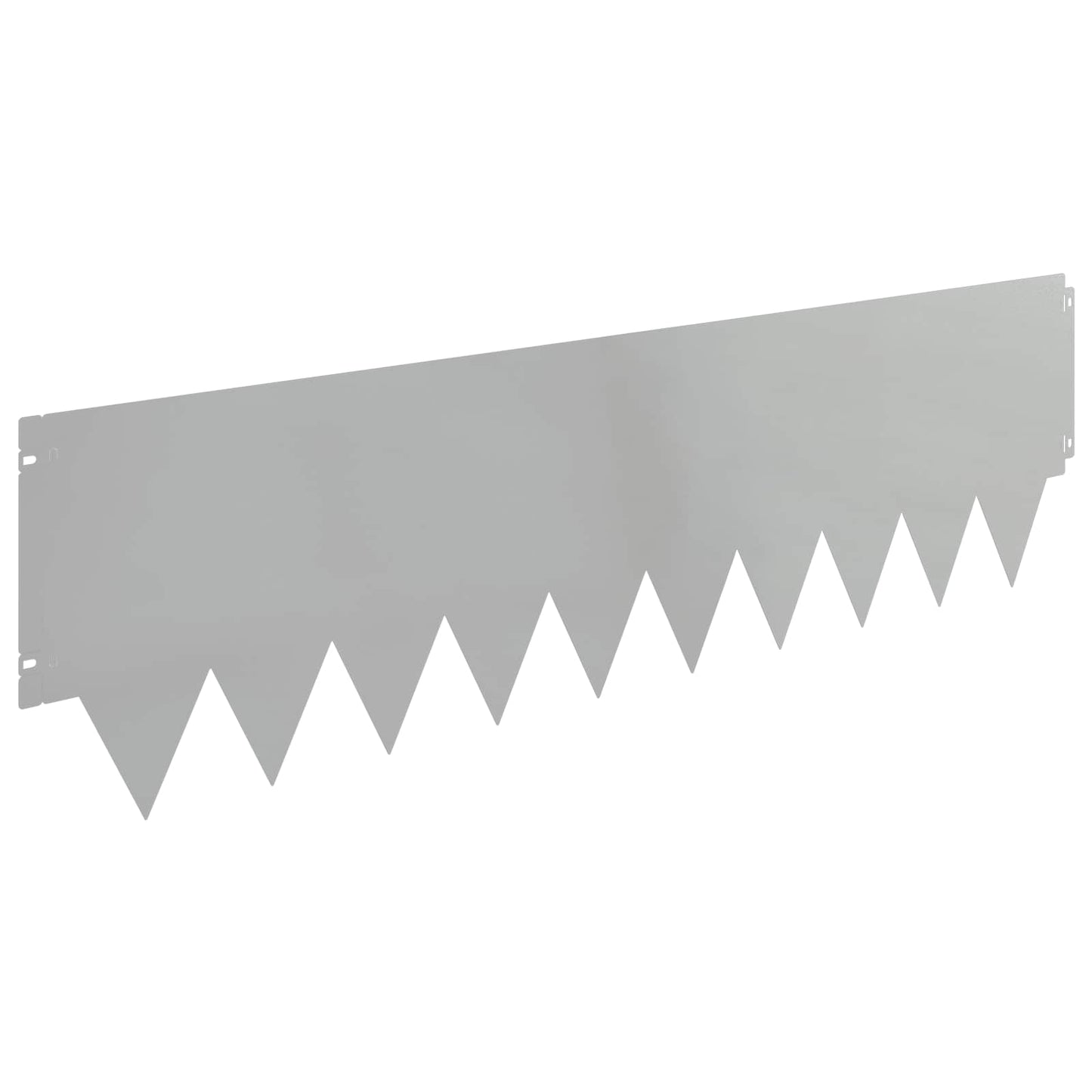 vidaXL Lawn Edging 10 pcs 103 x 30 cm Steel Silver 6
