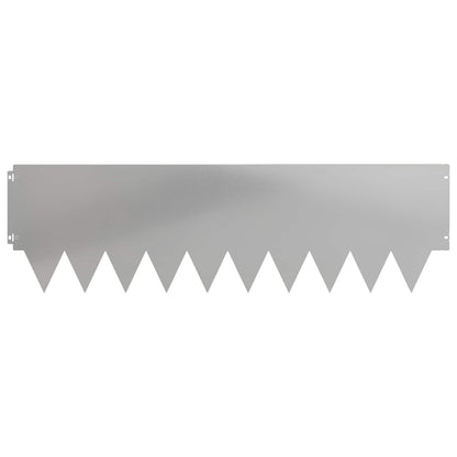 vidaXL Lawn Edging 10 pcs 103 x 30 cm Steel Silver 5