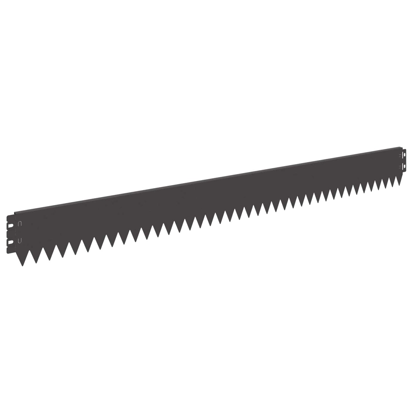 vidaXL Lawn Edge with Top Bended 20 pcs 103x10cm Steel Black 2