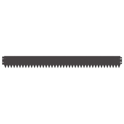 vidaXL Lawn Edge with Top Bended 20 pcs 103x10cm Steel Black 5