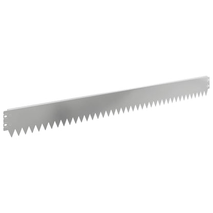 vidaXL Lawn Edging 20 pcs 103 x 10 cm Steel Silver 2