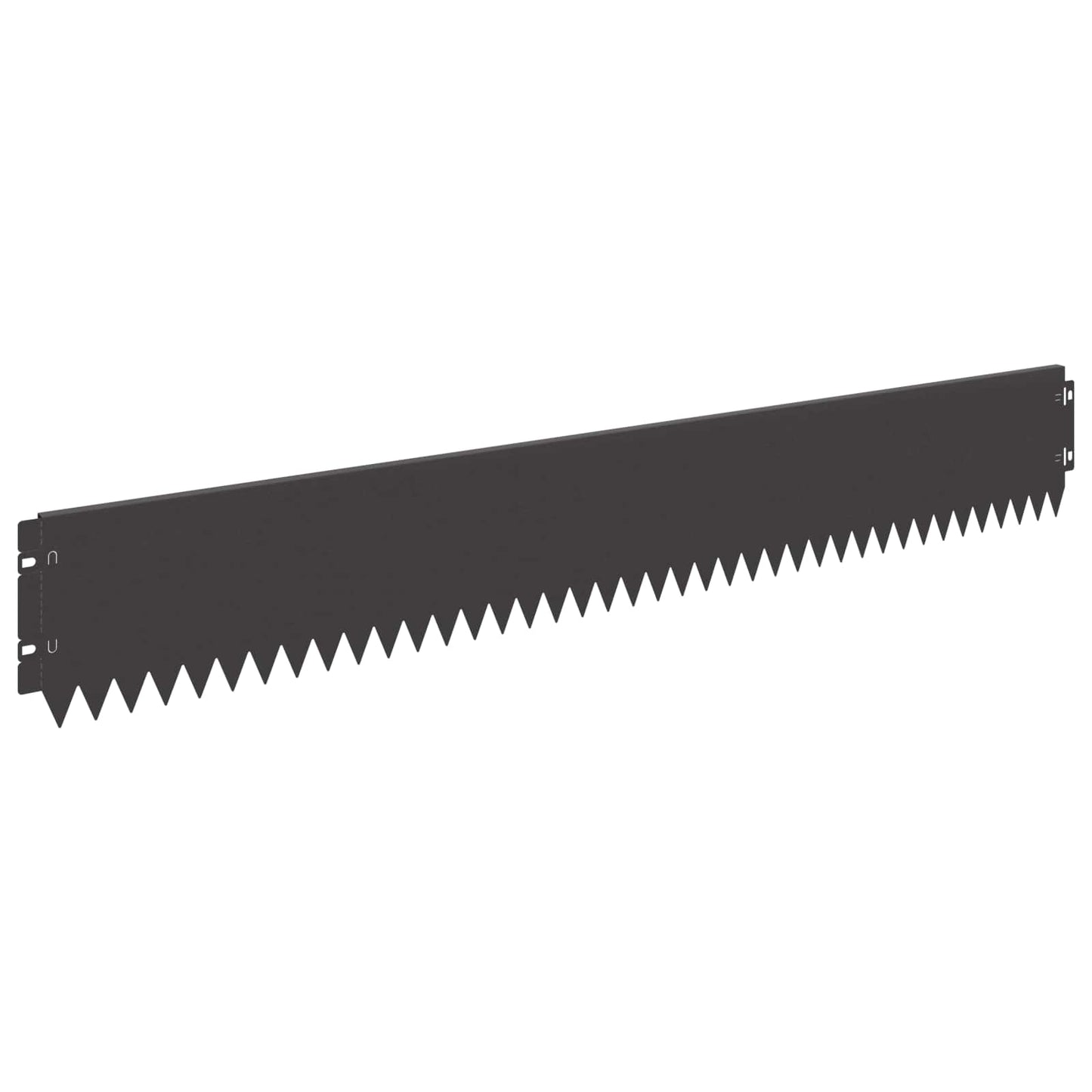 vidaXL Lawn Edge with Top Bended 10 pcs 103x15cm Steel Black 2
