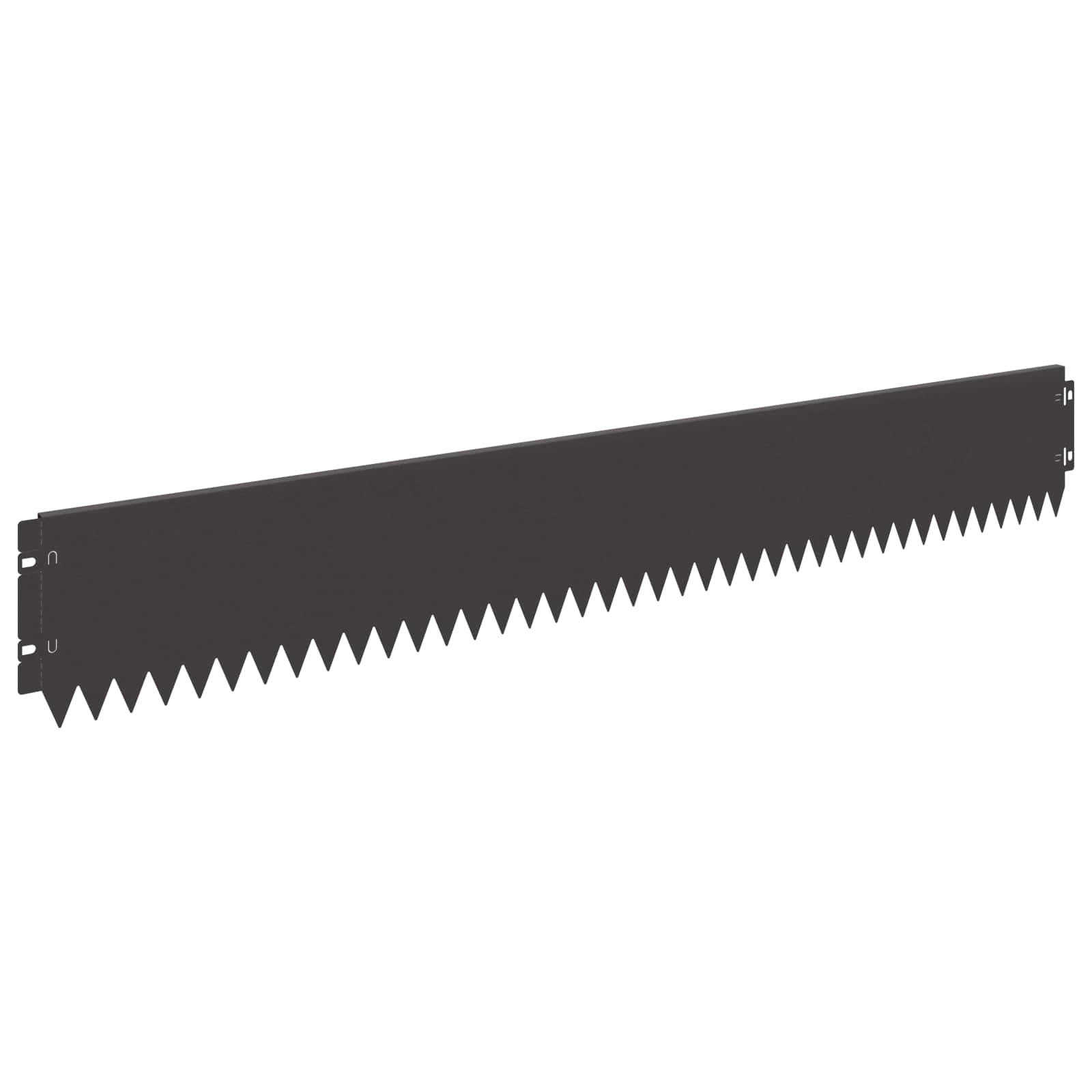 vidaXL Lawn Edge with Top Bended 10 pcs 103x15cm Steel Black 2