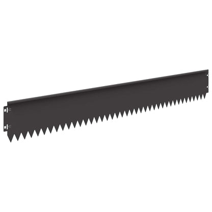 vidaXL Lawn Edge with Top Bended 10 pcs 103x15cm Steel Black 6