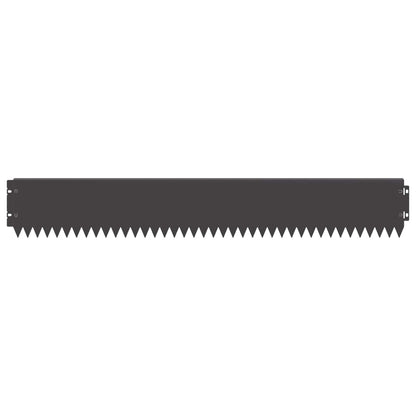 vidaXL Lawn Edge with Top Bended 10 pcs 103x15cm Steel Black 5