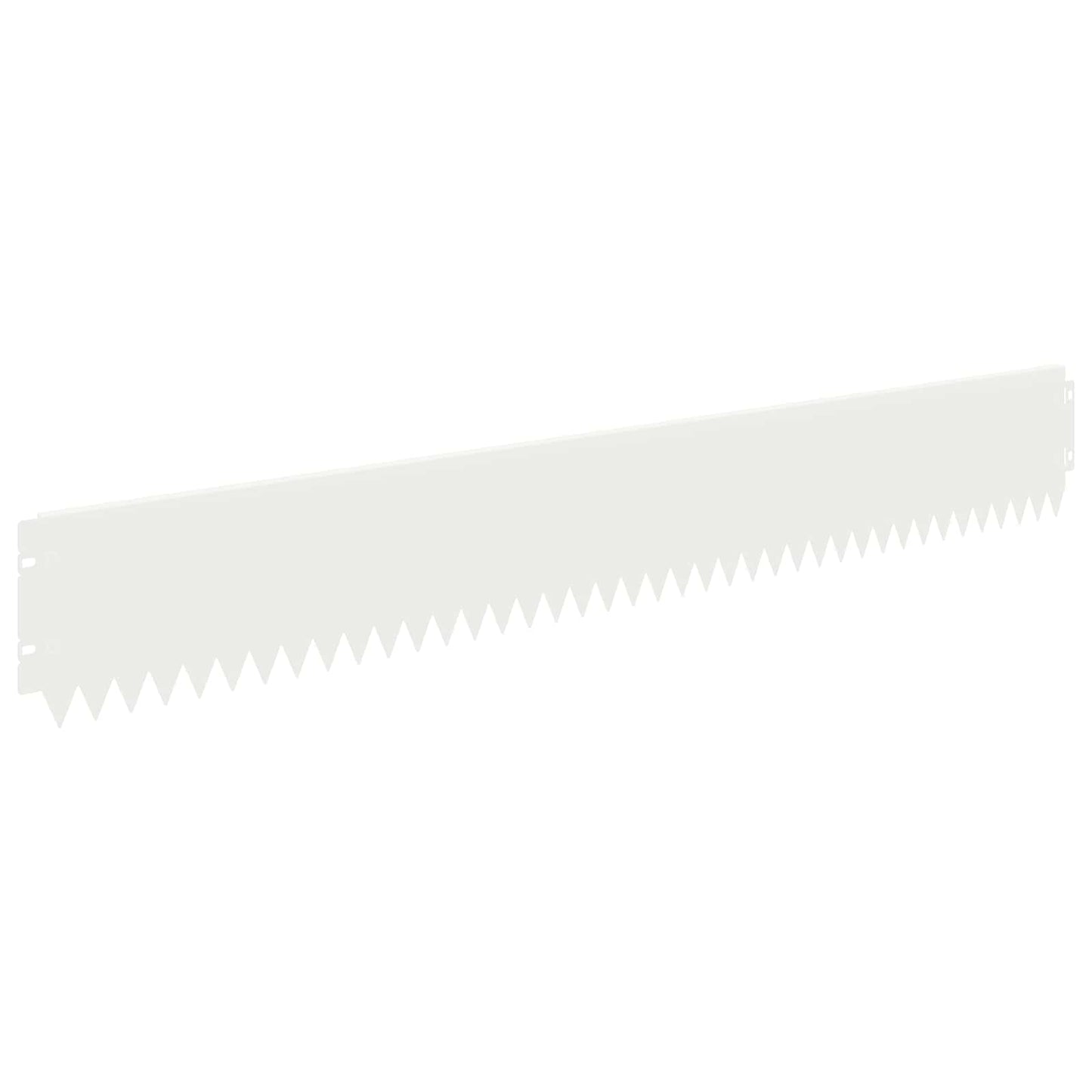 vidaXL Lawn Edging 10 pcs 103 x 15 cm Steel White 2