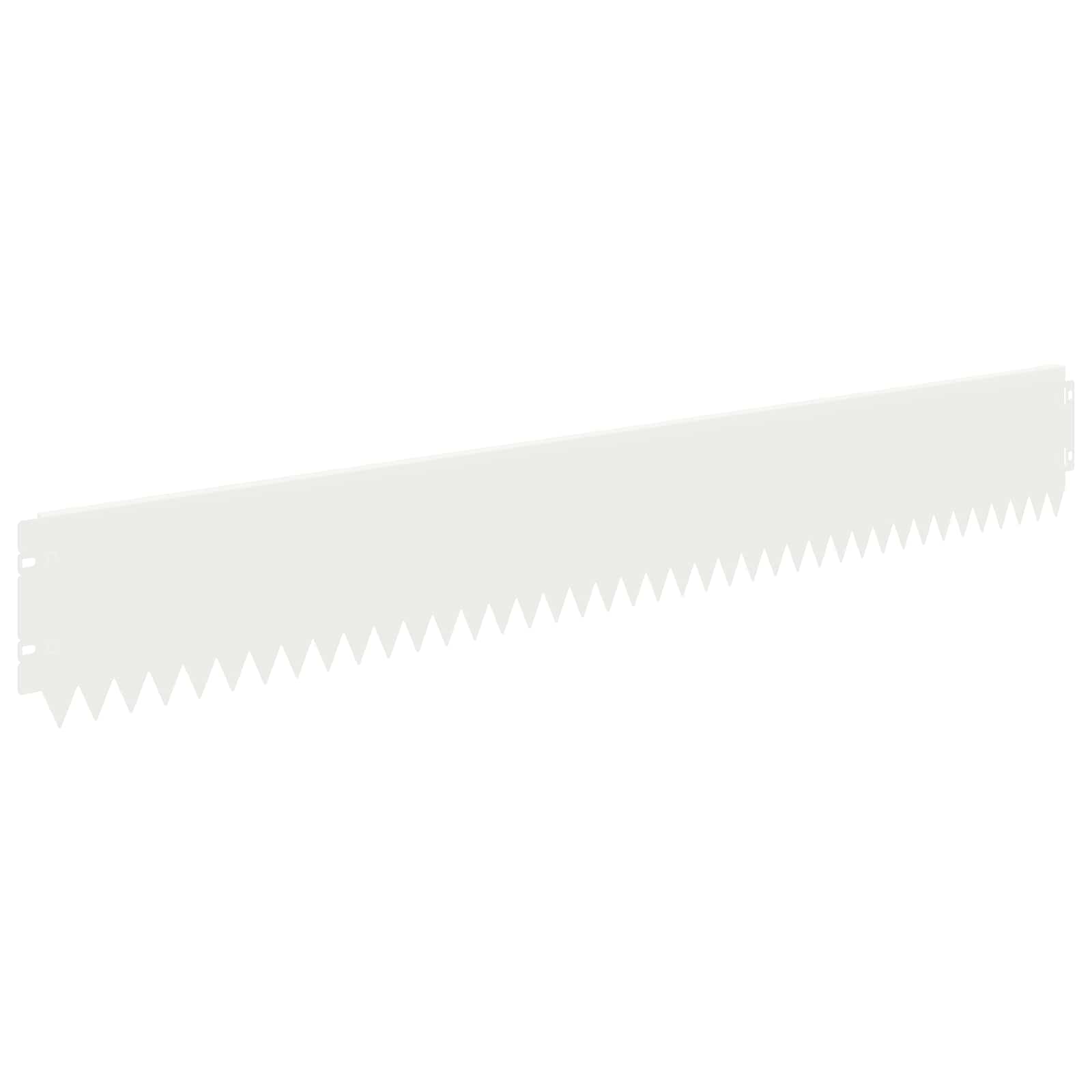 vidaXL Lawn Edging 10 pcs 103 x 15 cm Steel White 2