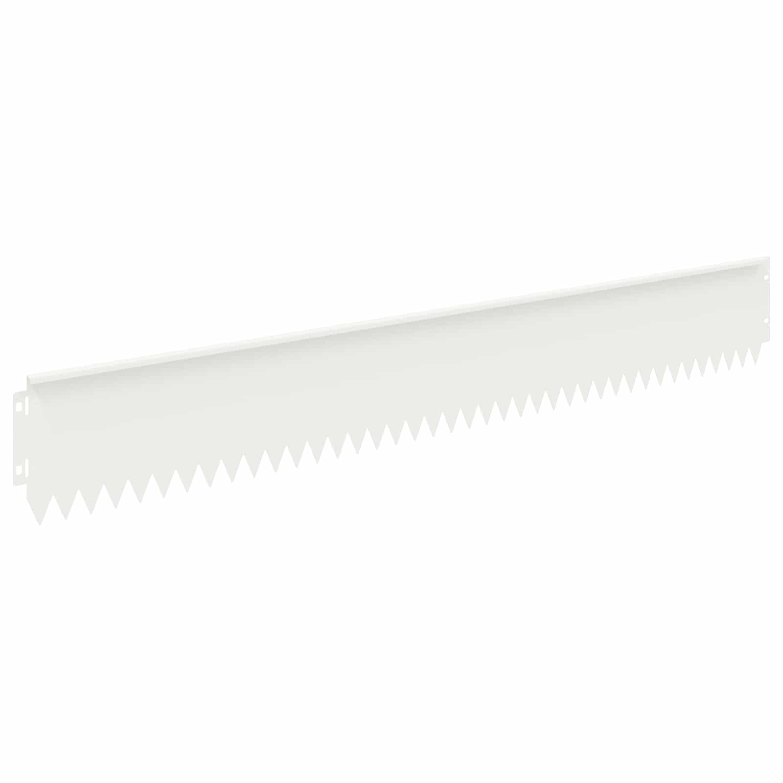 vidaXL Lawn Edging 10 pcs 103 x 15 cm Steel White 6