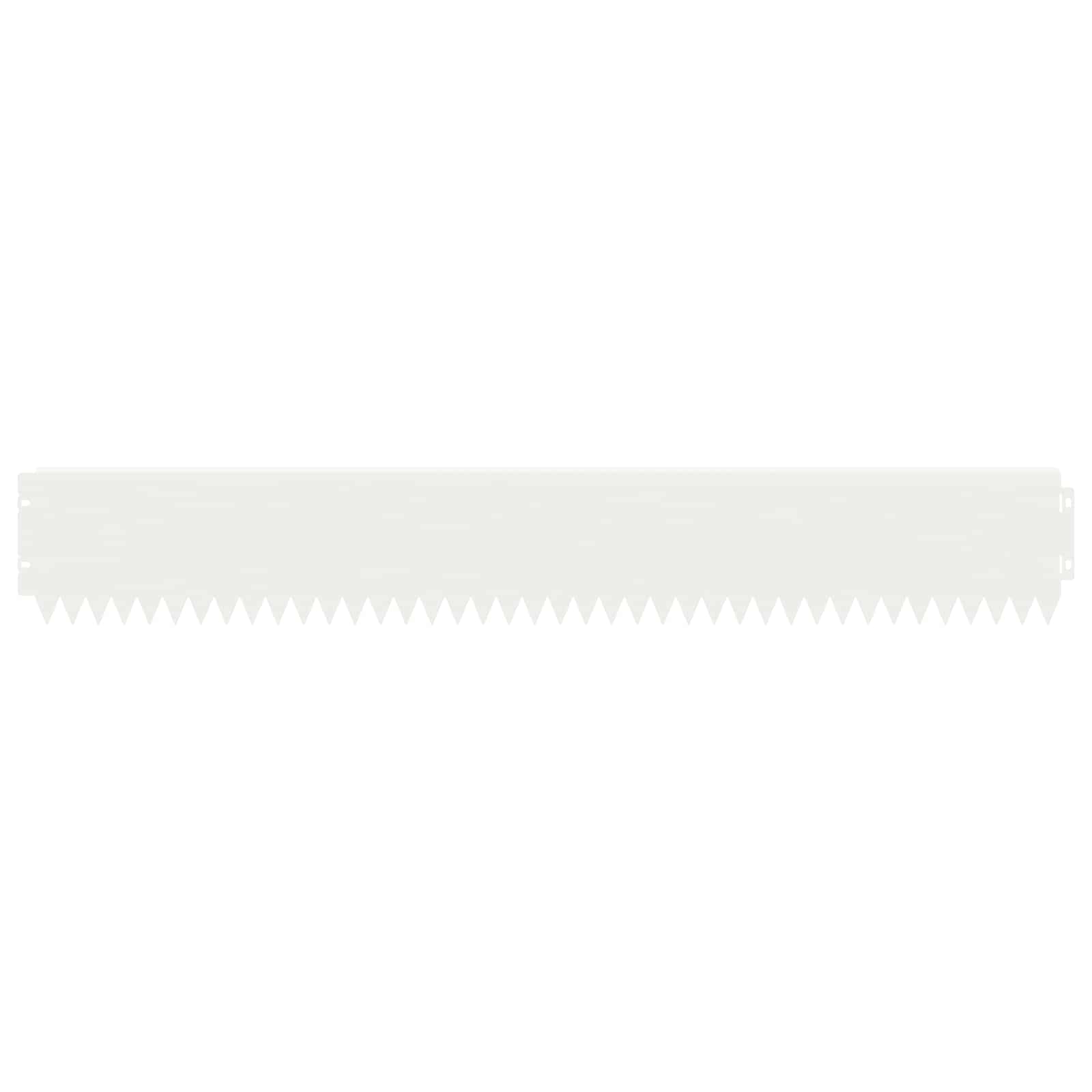 vidaXL Lawn Edging 10 pcs 103 x 15 cm Steel White 5
