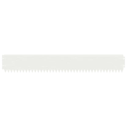 vidaXL Lawn Edging 10 pcs 103 x 15 cm Steel White 5