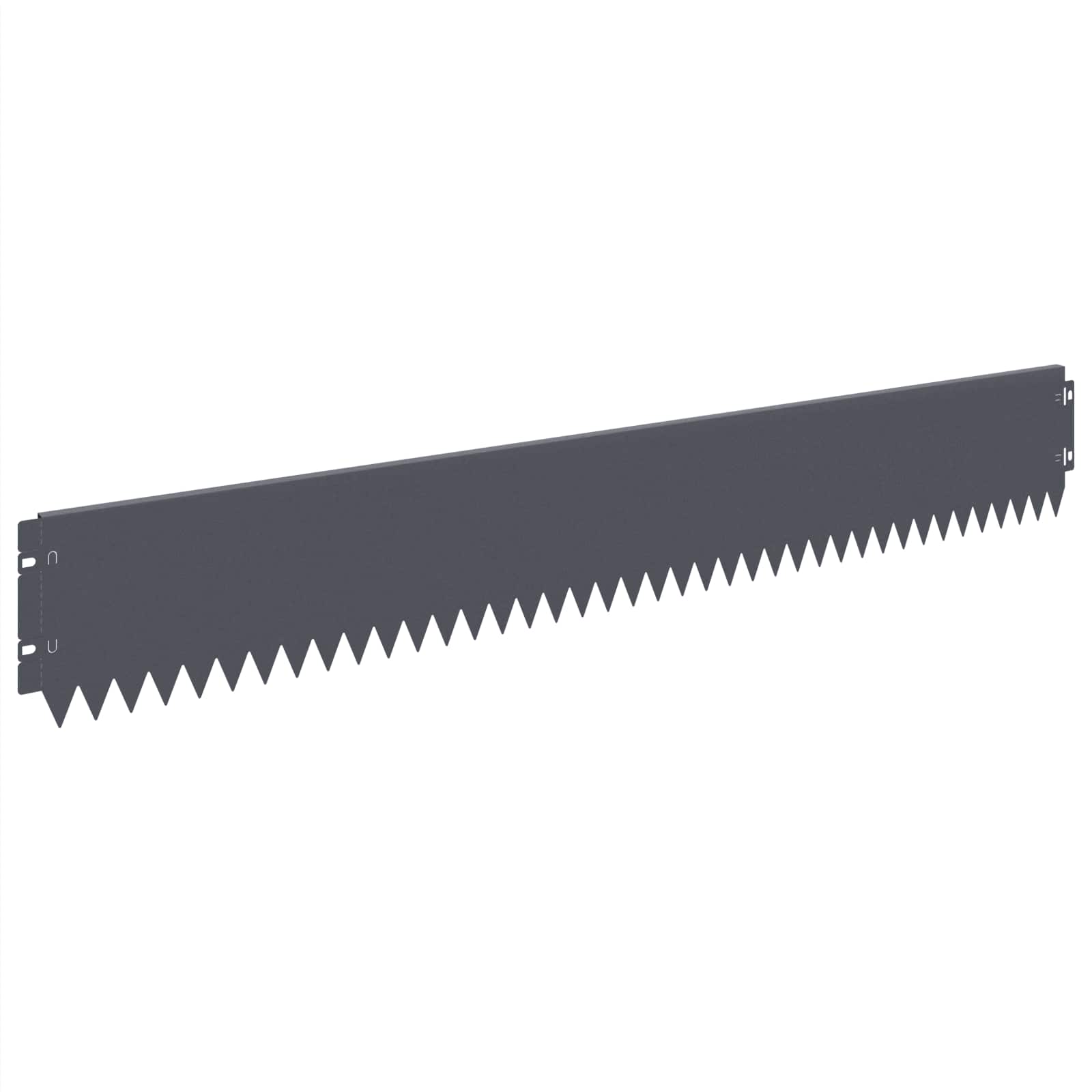 vidaXL Lawn Edging 10 pcs 103 x 15 cm Steel Anthracite 2