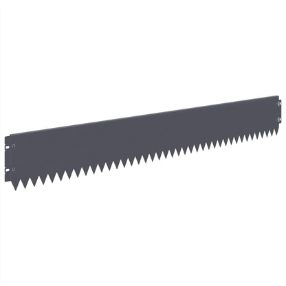 vidaXL Lawn Edging 10 pcs 103 x 15 cm Steel Anthracite 2