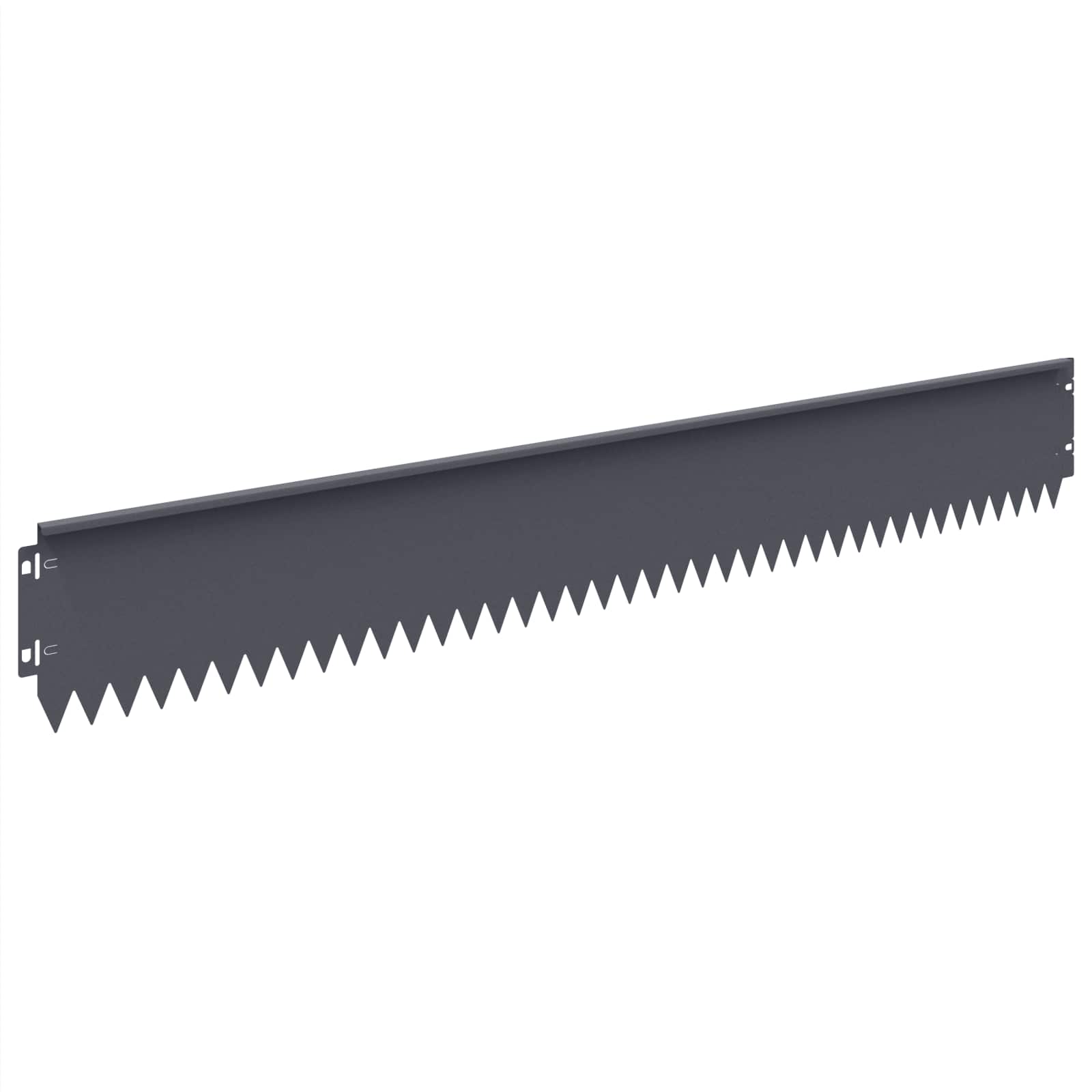 vidaXL Lawn Edging 10 pcs 103 x 15 cm Steel Anthracite 6