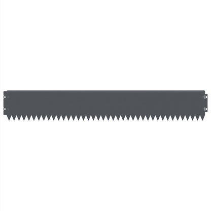 vidaXL Lawn Edging 10 pcs 103 x 15 cm Steel Anthracite 5