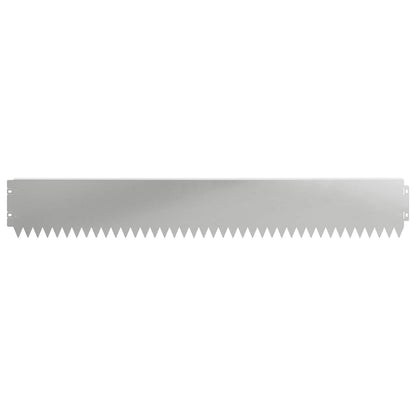 vidaXL Lawn Edging 10 pcs 103 x 15 cm Steel Silver 5