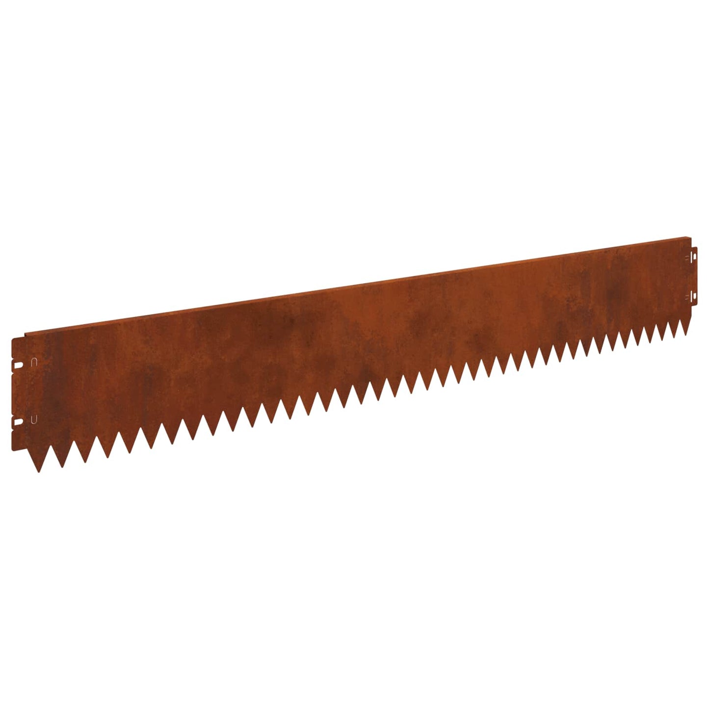 vidaXL Lawn Edge with Top Bended 10 pcs 103x15cm Steel Rusty 2
