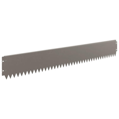 vidaXL Lawn Edge with Top Bended 10 pcs 103x15cm Steel Rusty 5
