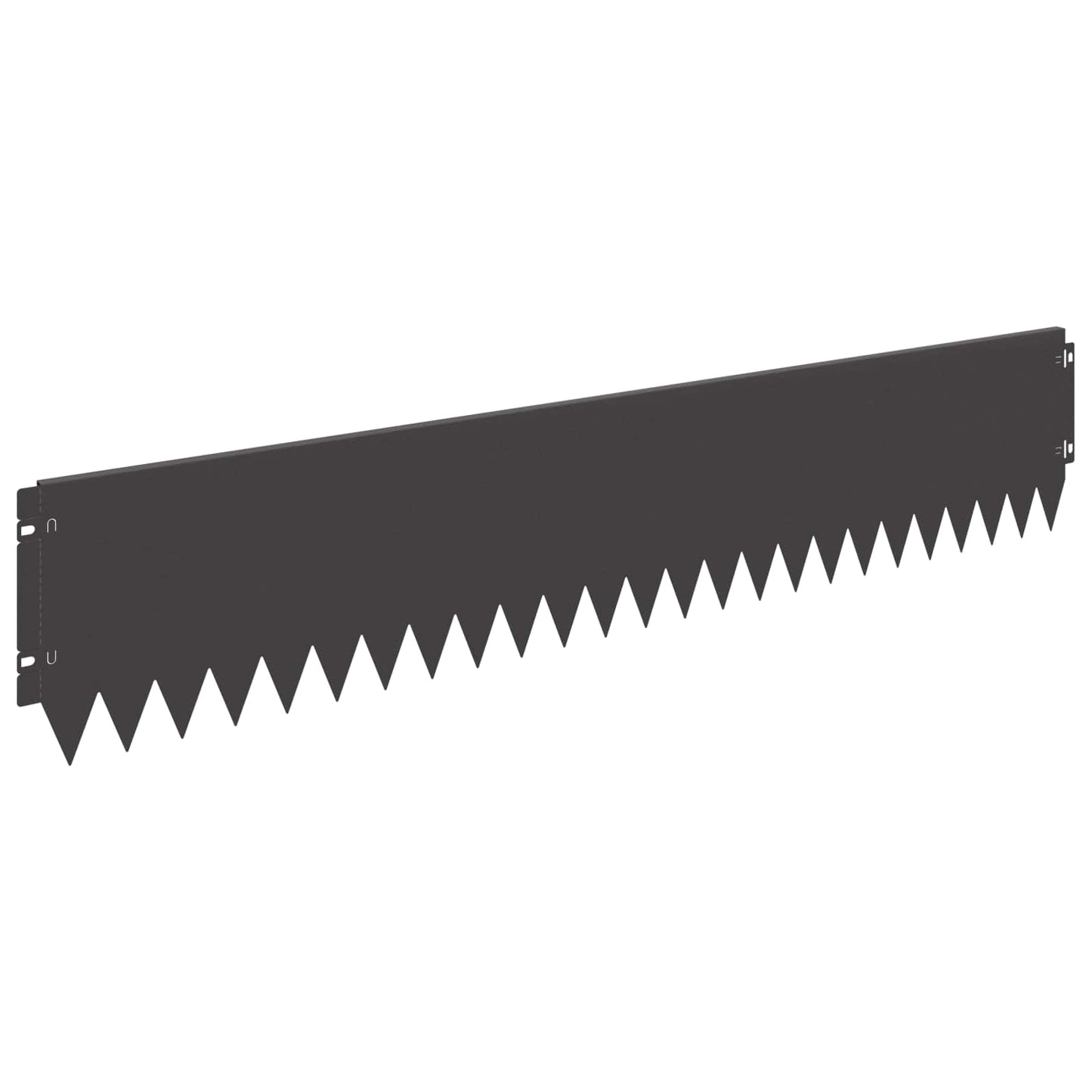 vidaXL Lawn Edging 10 pcs 103 x 20 cm Steel Black 2