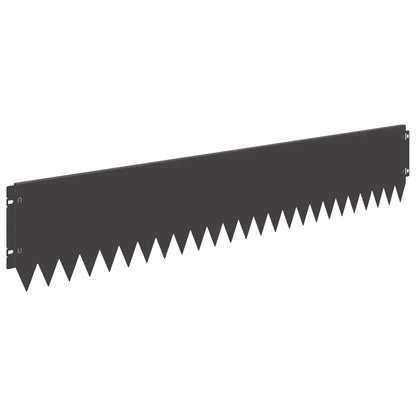 vidaXL Lawn Edging 10 pcs 103 x 20 cm Steel Black 2