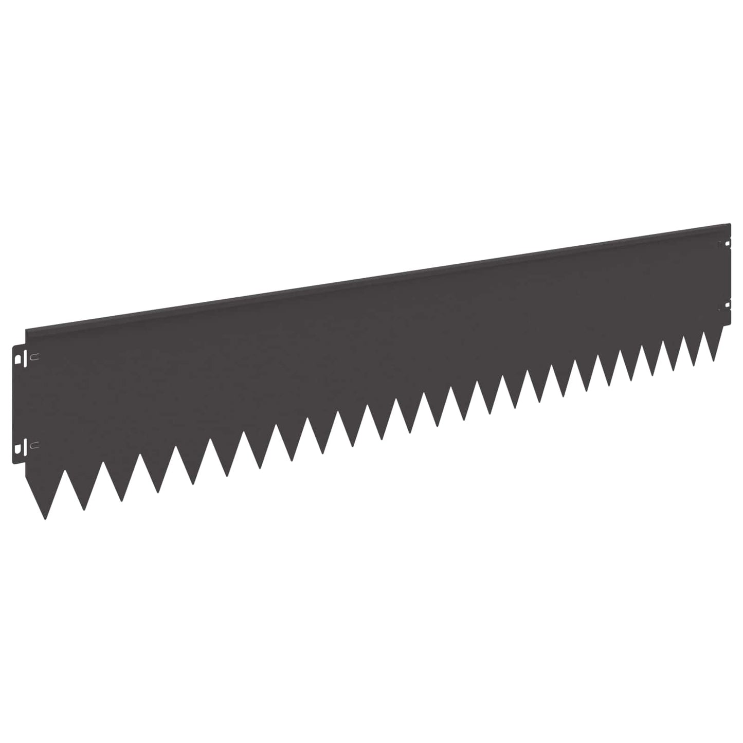vidaXL Lawn Edging 10 pcs 103 x 20 cm Steel Black 6