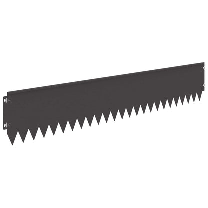 vidaXL Lawn Edging 10 pcs 103 x 20 cm Steel Black 6