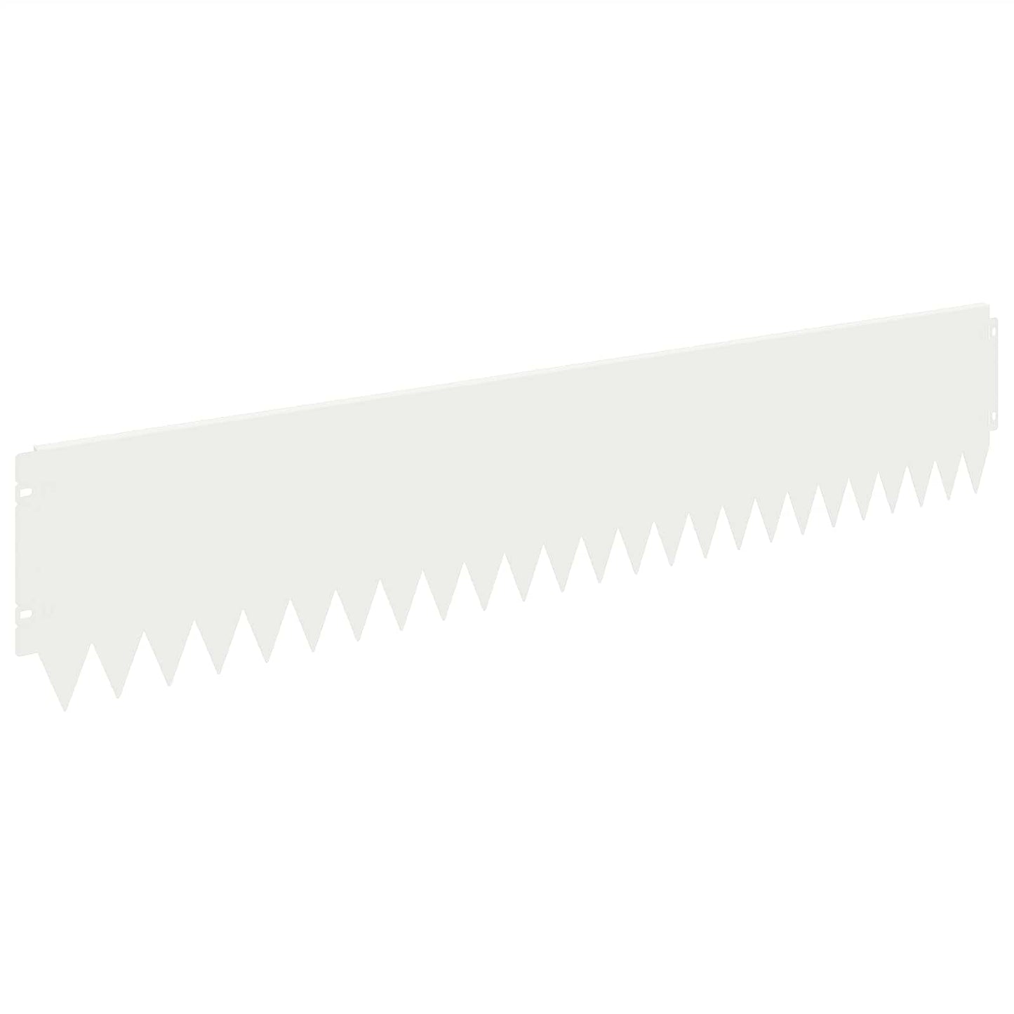 vidaXL Lawn Edging 10 pcs 103 x 20 cm Steel White 2