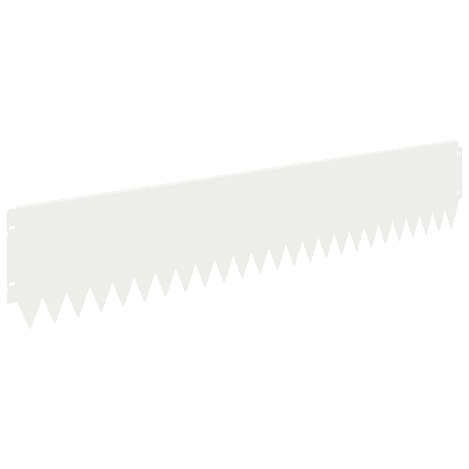 vidaXL Lawn Edging 10 pcs 103 x 20 cm Steel White 2